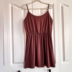 EUC Old Navy brown spaghetti sundress dress L